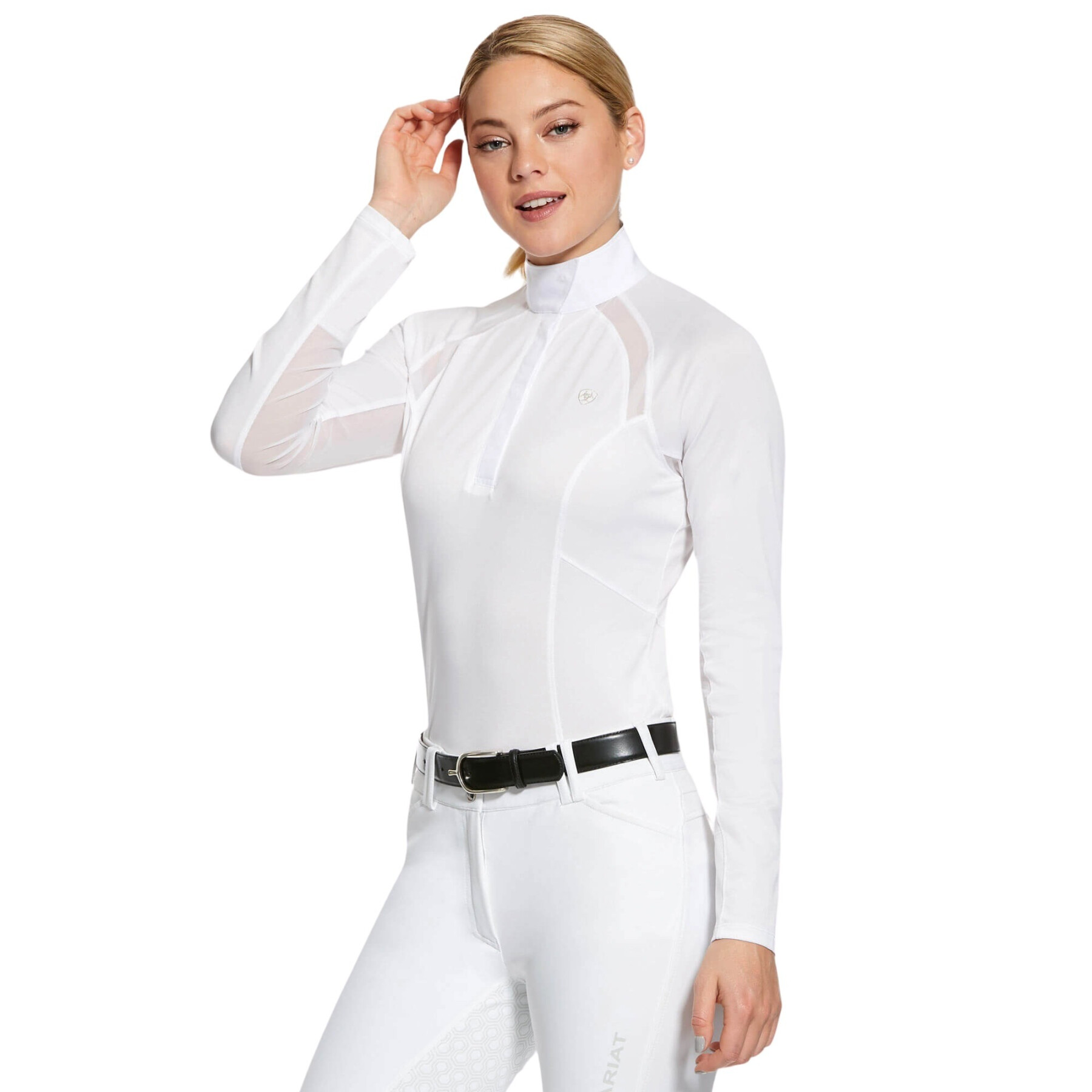 Camicia da equitazione da competizione da donna con 1/4 di zip Ariat Sunstopper 2.0