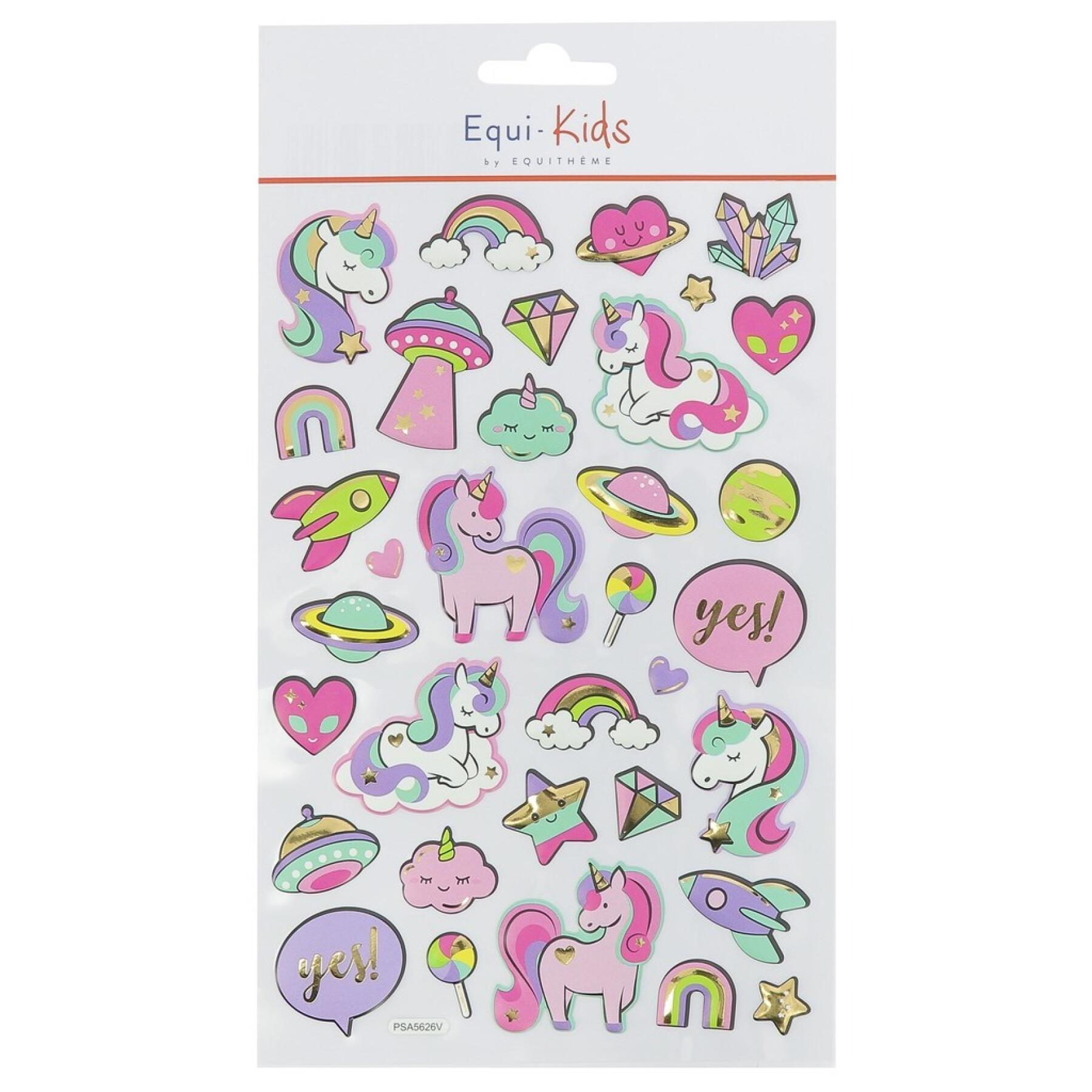 Set di 5 adesivi a cavallo - dolci adesivi unicorno Equi-Kids Relief -  Accessori stabili - Attrezzatura