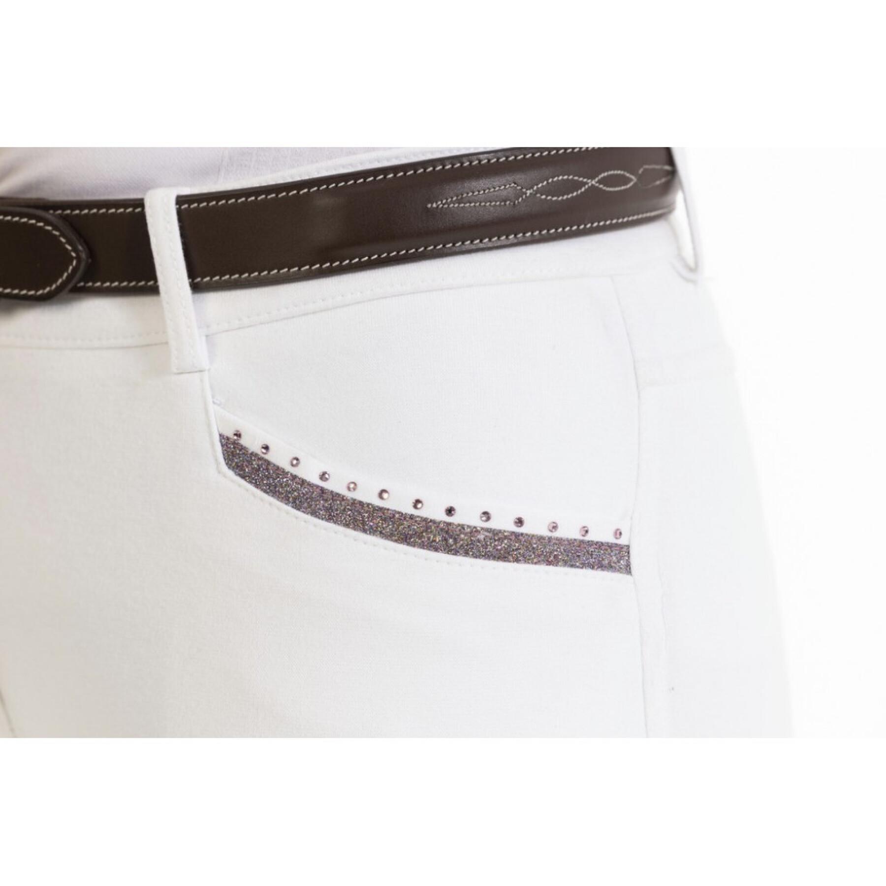 Pantaloni da equitazione Equithème Kim in cotone organico