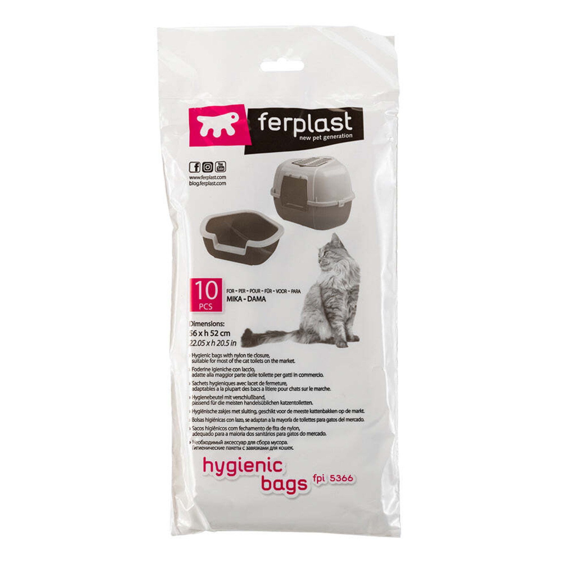 Sacchetto igienico per la lettiera del gatto Ferplast FPI 5366 (x10)