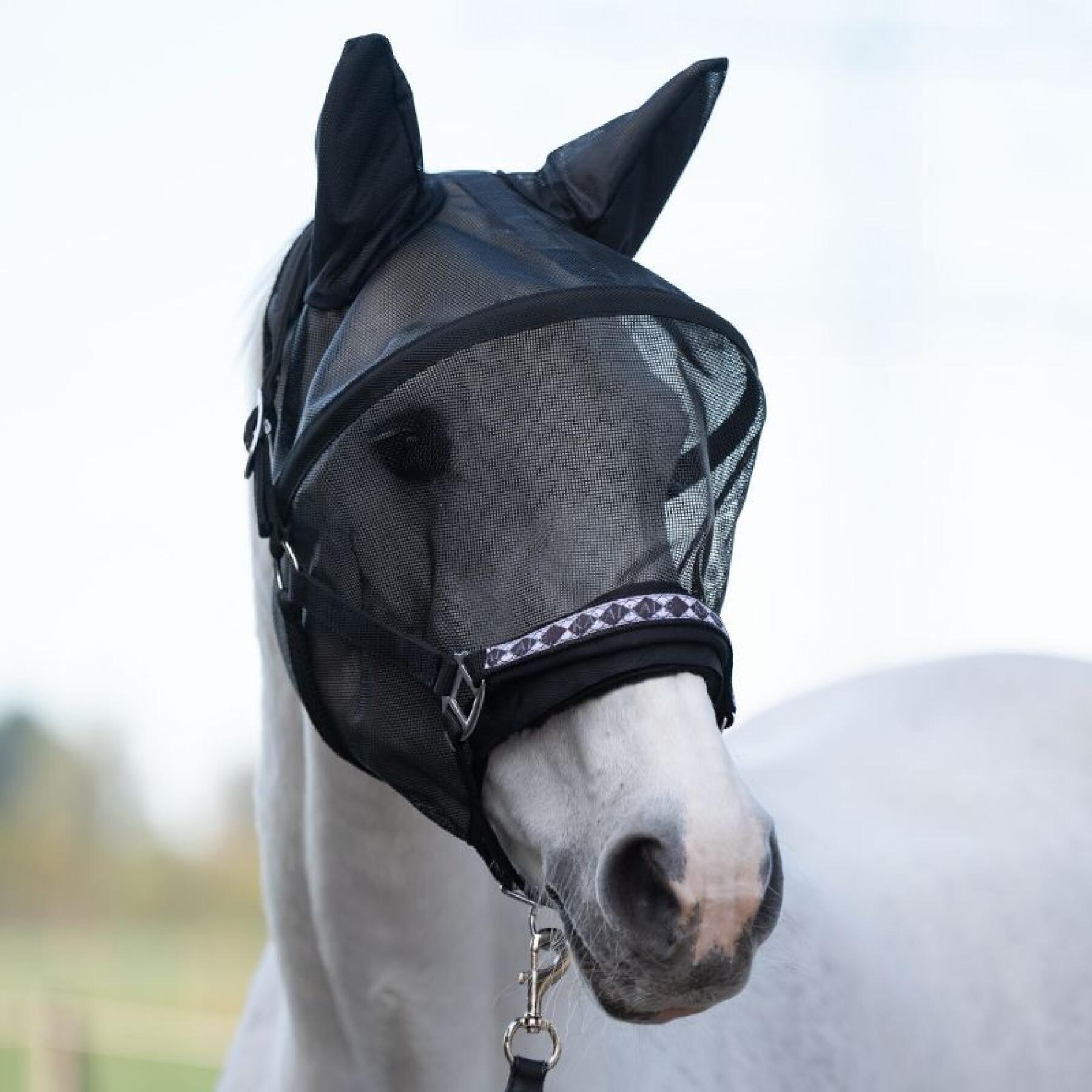 Maschera antimosche per cavalli con supporto Kavalkade