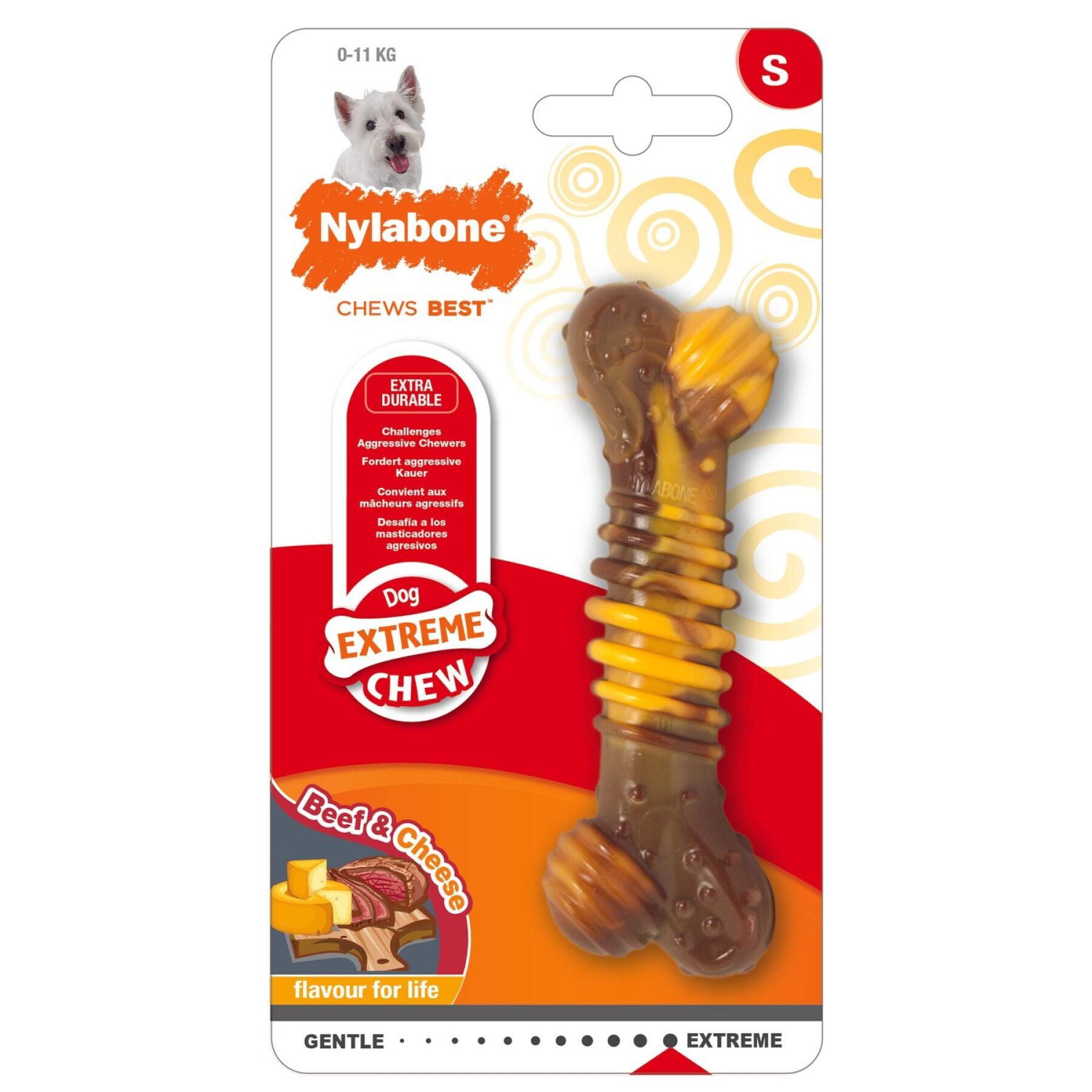 Gioco per cani Nylabone Extreme Chew - Texture Bone Steak And Cheese S