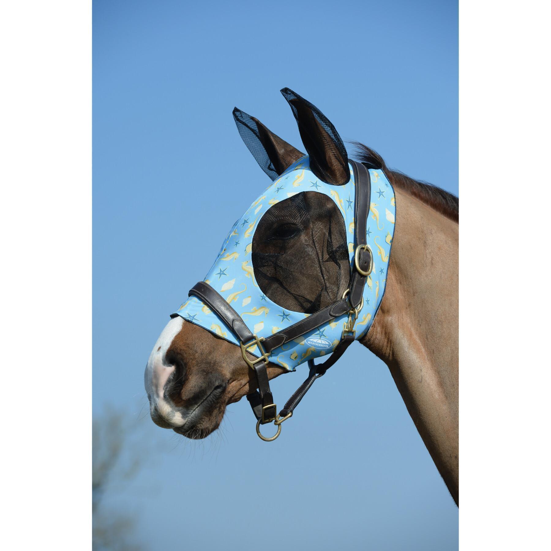 Maschera antimosche elastica per gli occhi e le orecchie del cavallo Weatherbeeta Deluxe