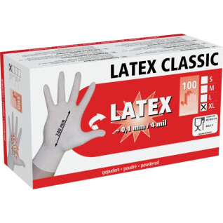 Scatola di guanti monouso Kerbl Latex Classic