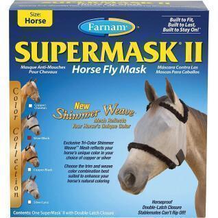 Maschera antimosche per cavalli con orecchie Farnam Supermask II Xl XL