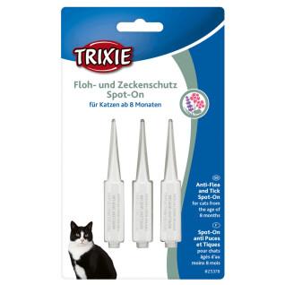 Confezione da 6 set di 3 pipette antipulci e antizecche per gatti Trixie Spot-On