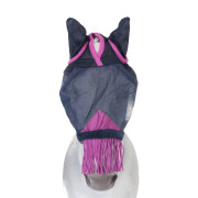 Maschera antimosche per cavalli in rete resistente con protezione per le orecchie e nappe Weatherbeeta Comfitec Deluxe