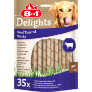 Crocchette per cani 8 IN 1 Twisted Sticks Beef (x35)