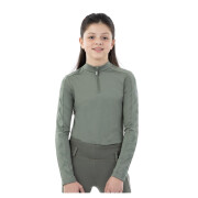 Camicia da equitazione da bambina con mezza zip BR Equitation Dinthe