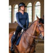 Camicia da equitazione a maniche lunghe da donna ad alte prestazioni Cavalliera Rose Gold