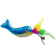 Balena giocattolo per gatti con elastico Duvoplus Blinky