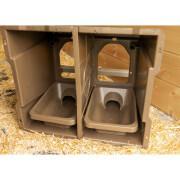 Cassetta di nidificazione a trogolo per doppia cassetta di nidificazione in plastica riciclata Kerbl